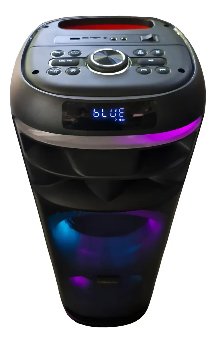 Parlante Torre Doble Portatil Radio Mic Bluetooth
